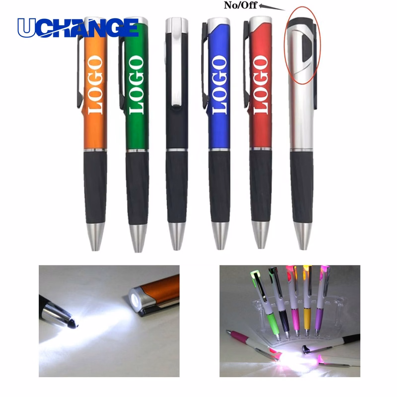 Unique LED Light Up Logo Pen
