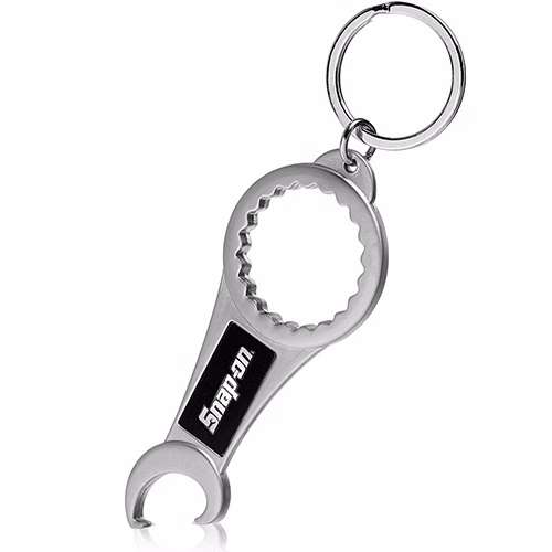 Two in One Bottle Opener Metal Keychain