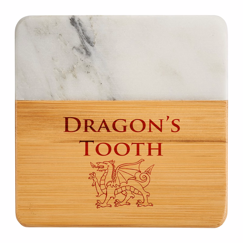 Bamboo & Marble Wine Coaster (Set of 4)