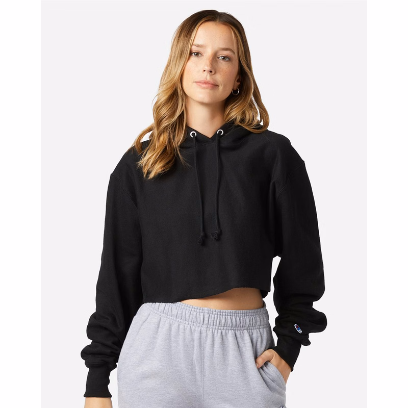 Women's Reverse Weave® Hooded Cropped Sweatshirt - RW01W