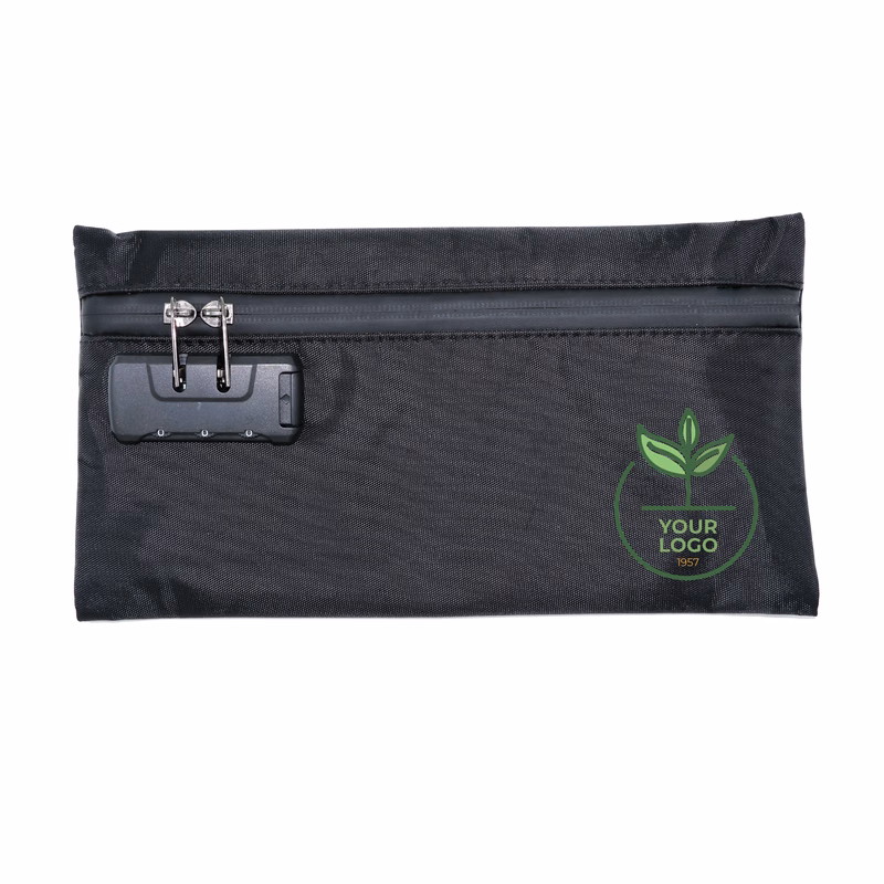 Custom Carbon Smell Proof Stash Bag with Combination Lock