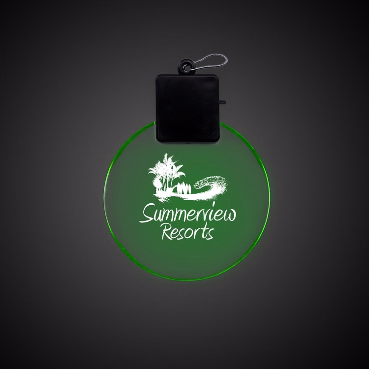 Jade Green 2 1/2" Light-Up LED Glow Medallion
