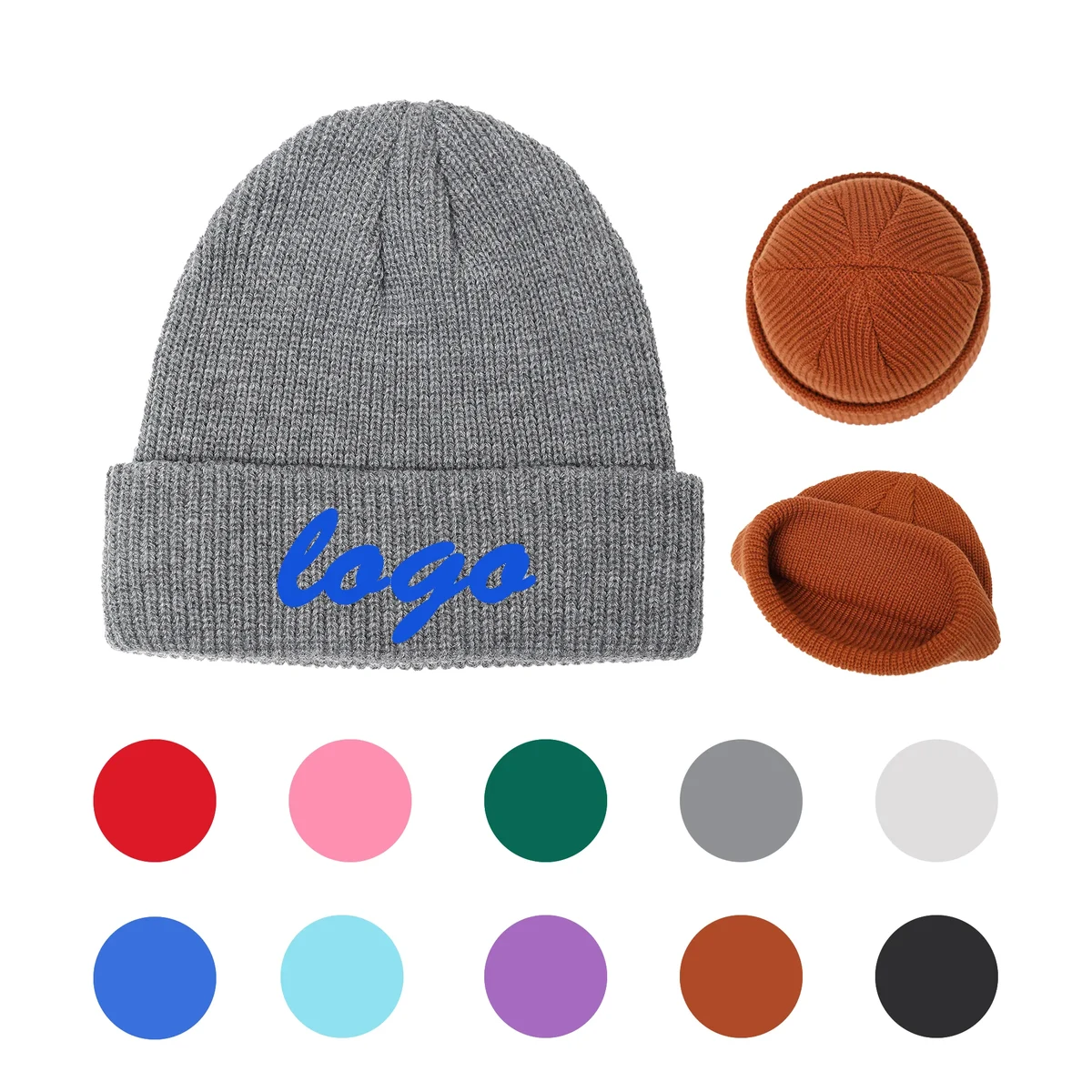 MOQ 30 Knitted Hat Winter Warmth 22" To 23" Circumference 1