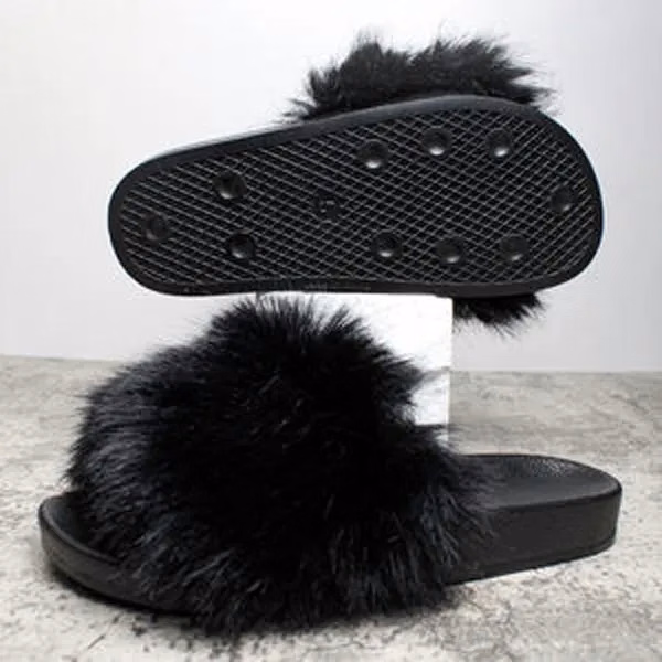 Minimalist Fashion Women Fluffy Slippers