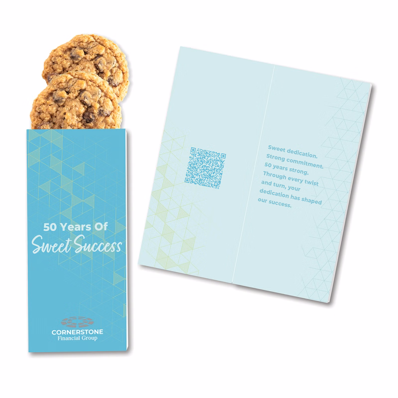 Full-Color Custom Sweeter Cards with Oatmeal Raisin Cookies