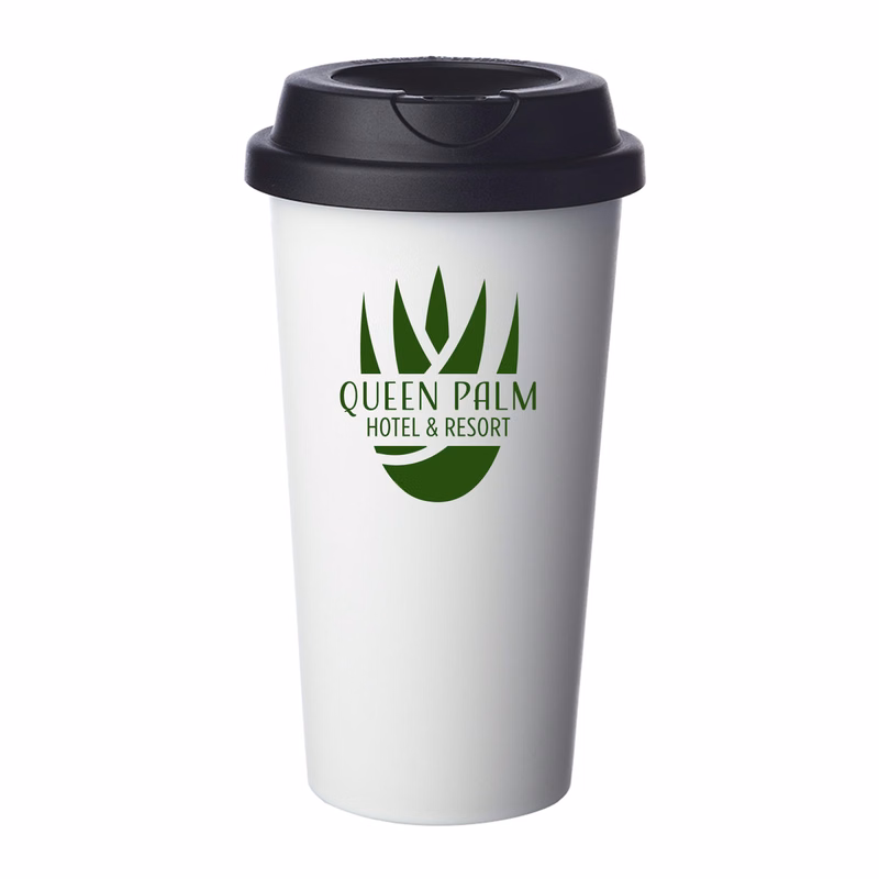16 oz. Double Wall Plastic Tumbler (1 Color Imprint)