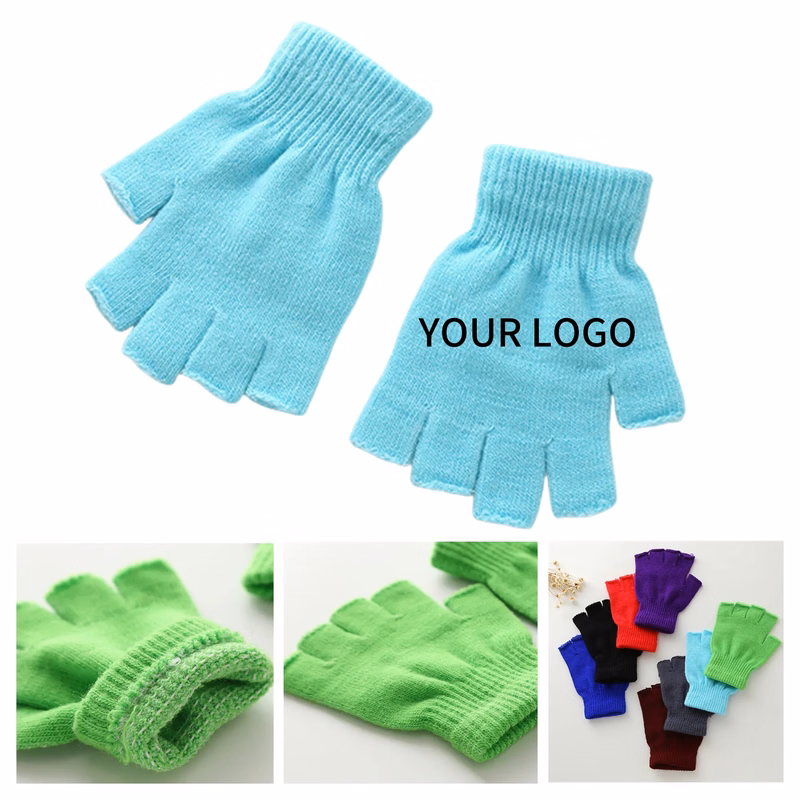 Acrylic Half-Finger Gloves