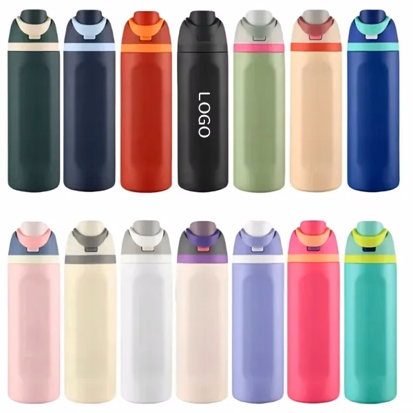 24 oz Stainless Steel Insulated Water Bottle Includes Straw