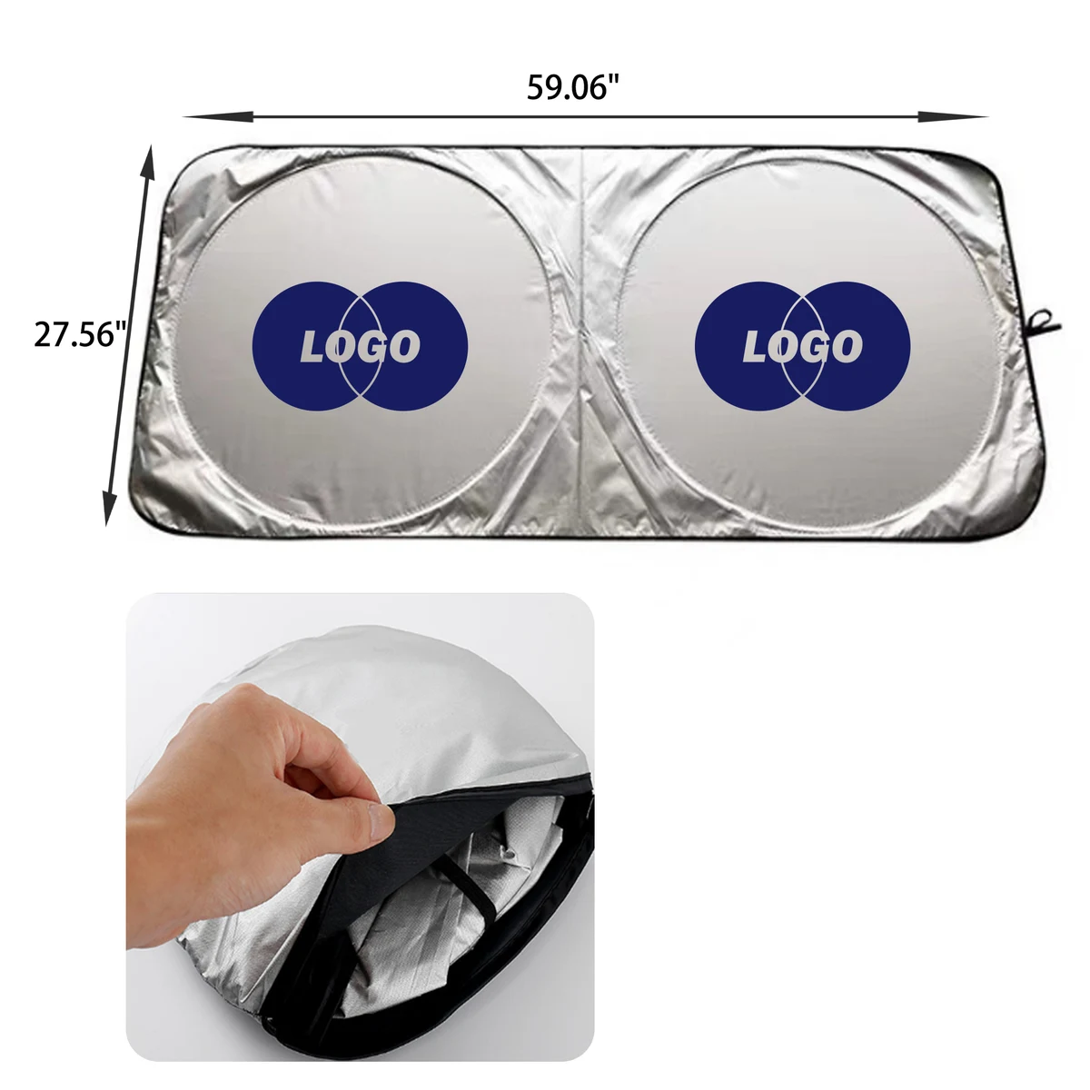 MOQ 30 PCS Universal Foldable Car Sun Shade 1