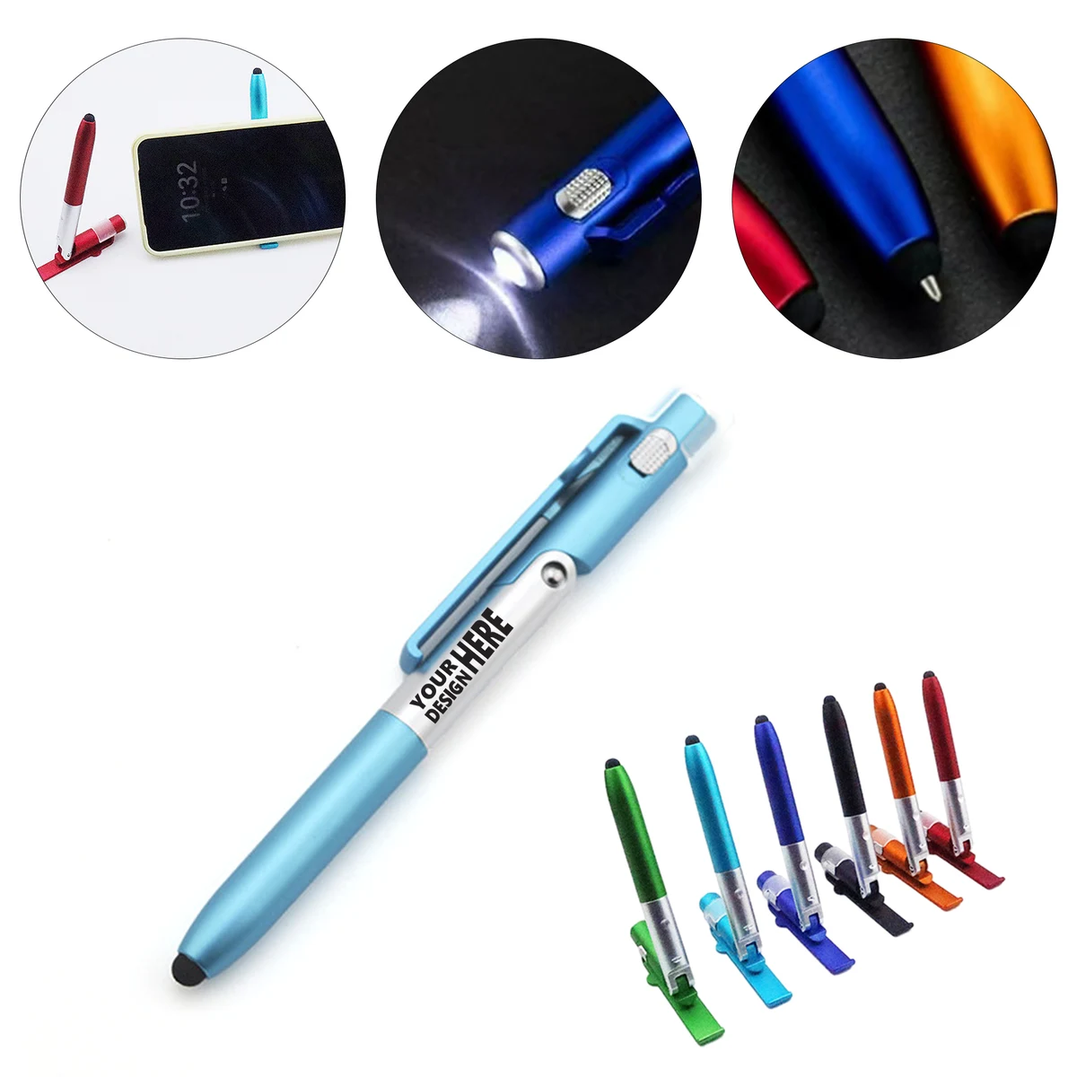 Multi Function LED Pen With Phone Stand 1