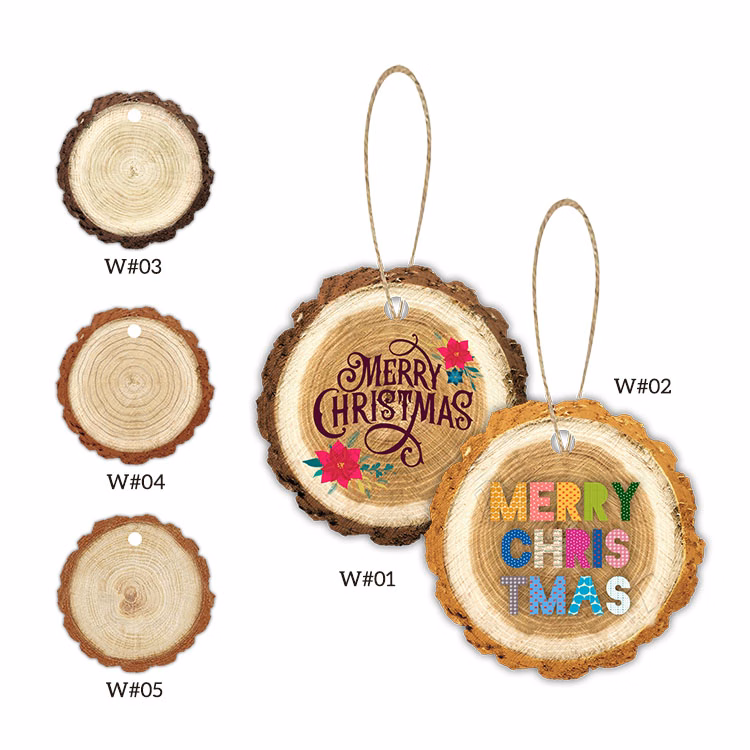 Free Shipping Full Color Christmas Ornament - Trunk w/ hemp rope