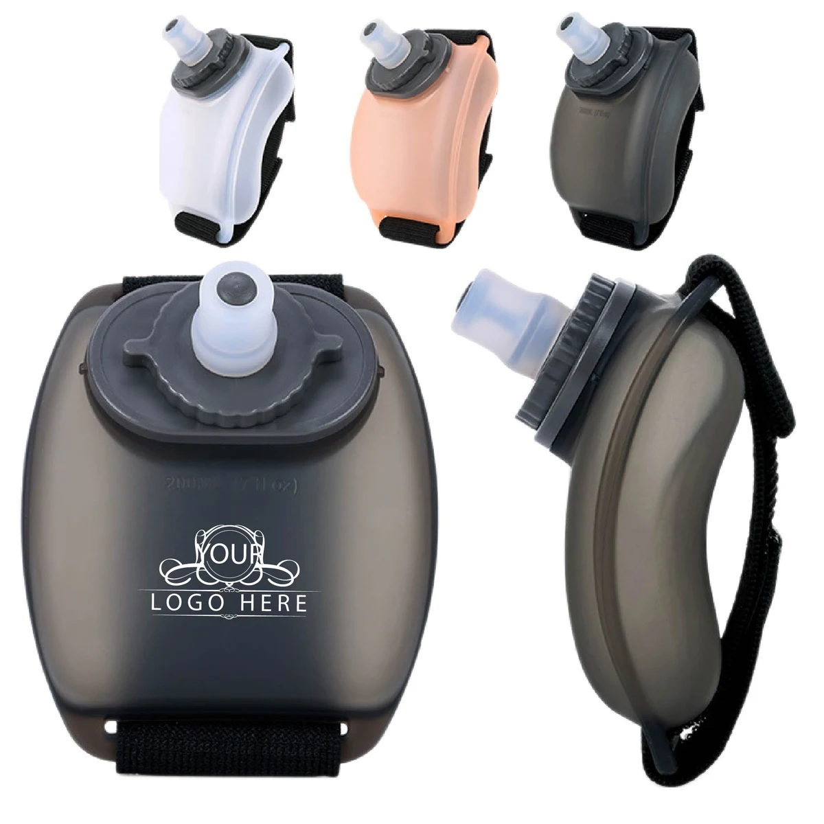 Silicone Sports Running Wrist Water Bottle 7 oz 1