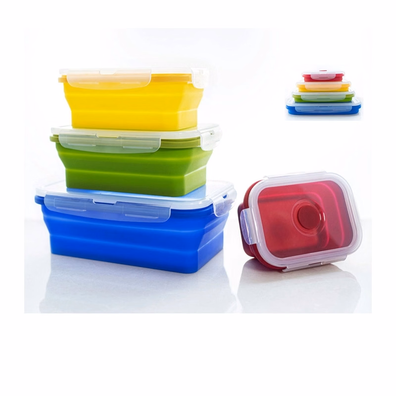 Silicone Foldable Collapisible Lunch Bento Box
