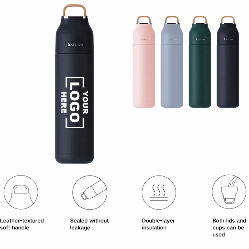 Stainless Steel Travel Thermos Mug With Handle