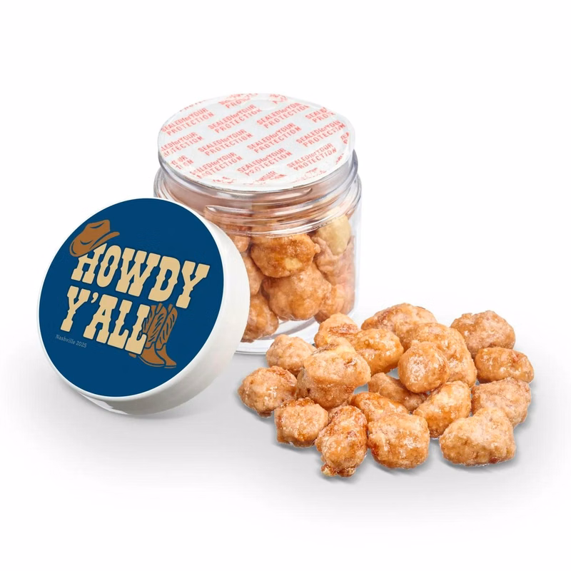 2 OZ JAR OF  CANDIED PEANUTS