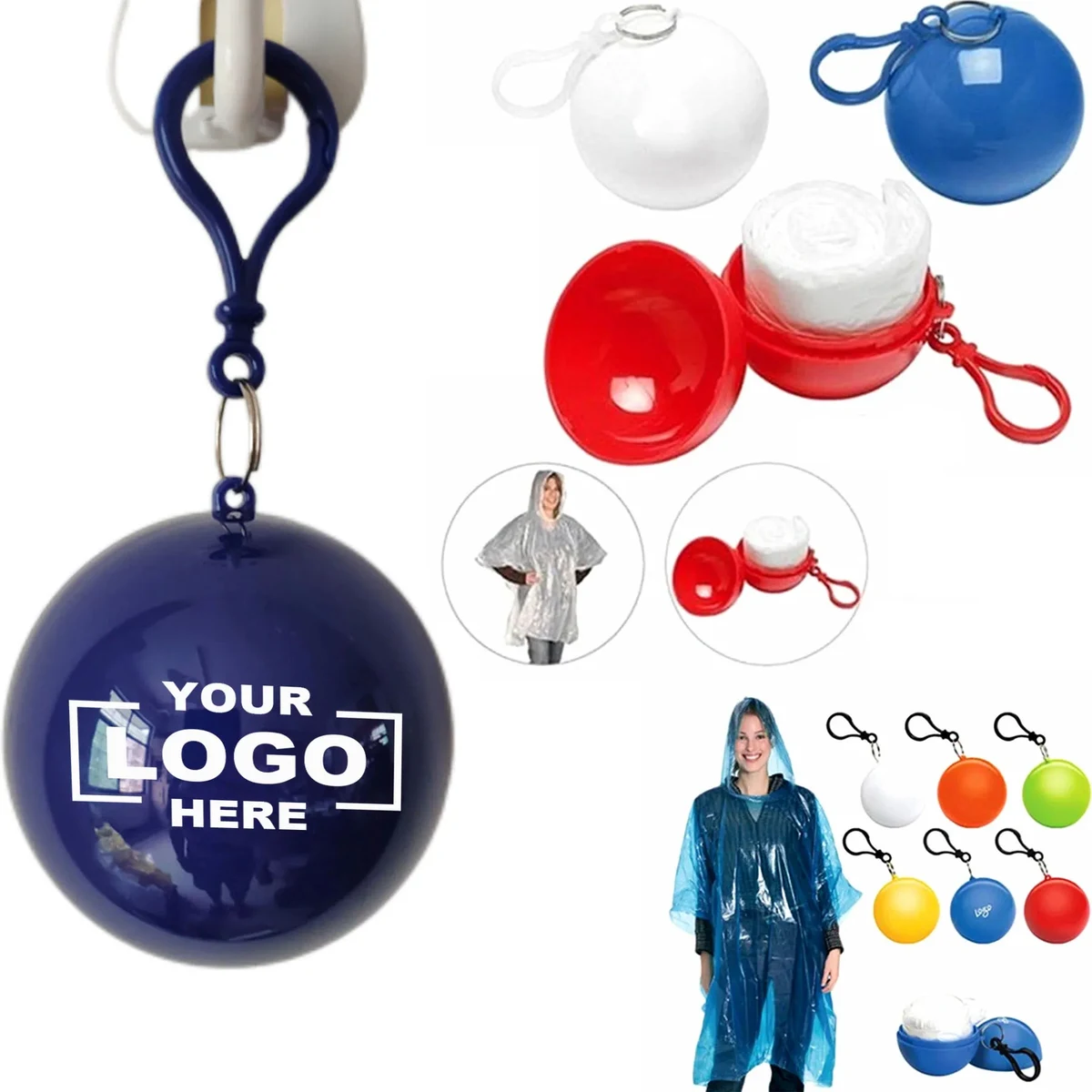 Disposable Raincoat In Keychain Ball 1