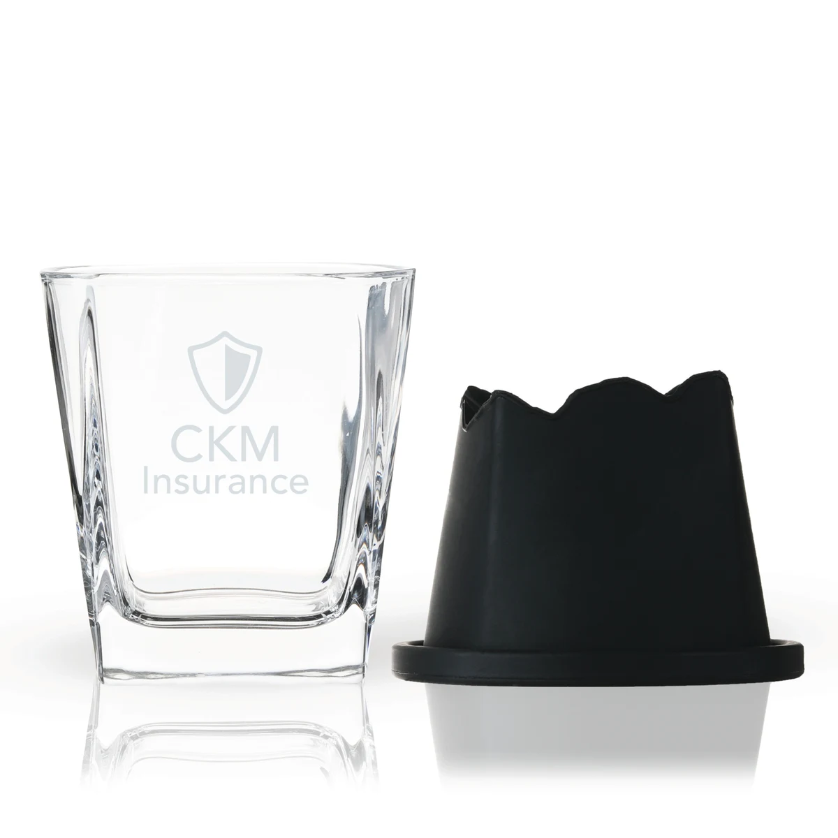 Viski® Glacier Mountain Ice Mold Rocks Glass Set 1