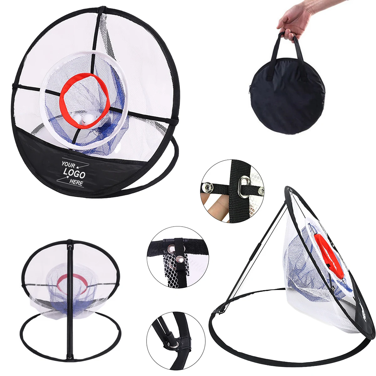 Golf Chipping Practice Net with 3 Targets 1