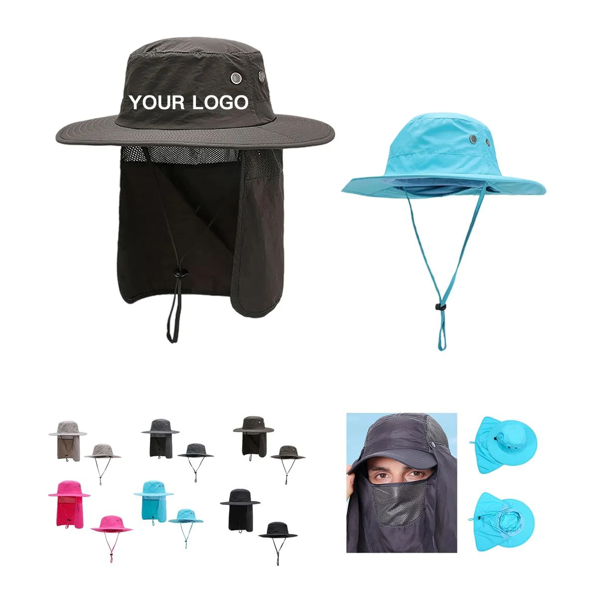 Polyester Emergency Hat with Detachable Brim 1