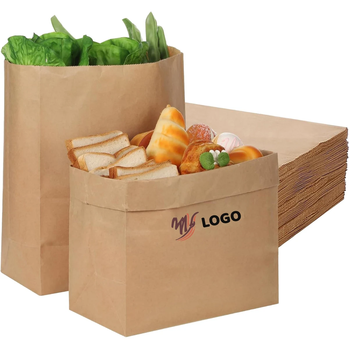 Square Bottom Kraft Paper Food Bag 1