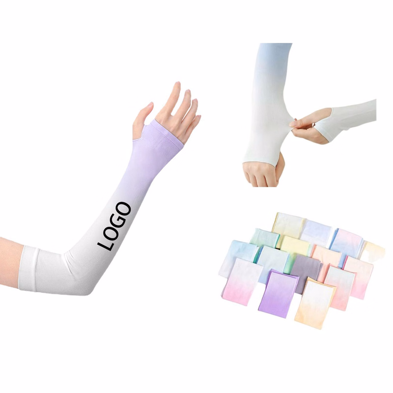 Anti Sunscreen Ice Silk Arm Sleeve Gradient Color