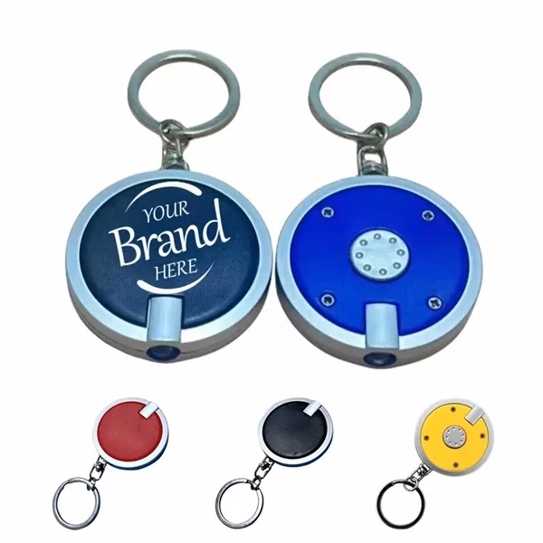 Custom ABS Plastic LED Flashlight Keychain — Compact Emergency Light Promo