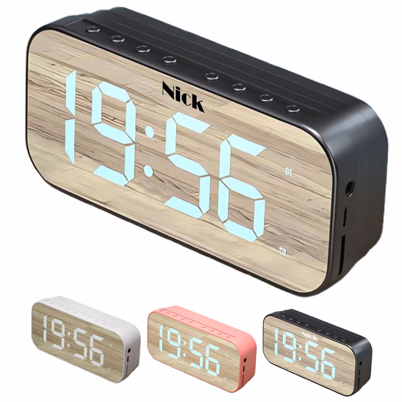 Mirror Alarm Clock Bluetooth Speaker