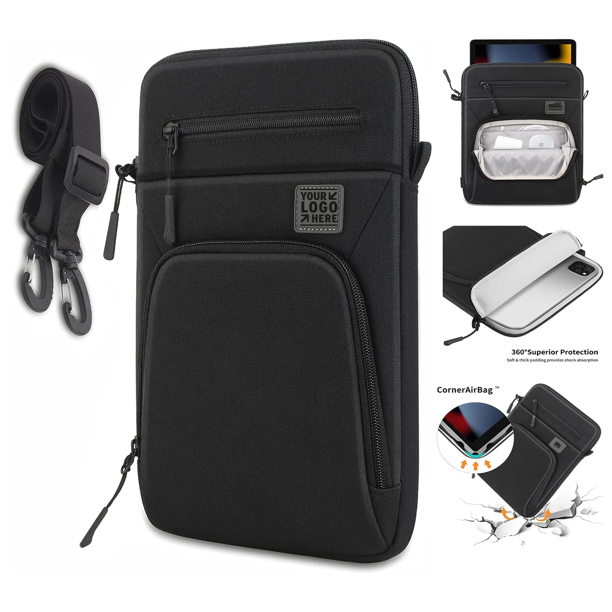 11" iPad Pro 10.9" iPad Air 4 Microsoft Surface Go Ultimate Protection Portability Tablet Sleeve 1