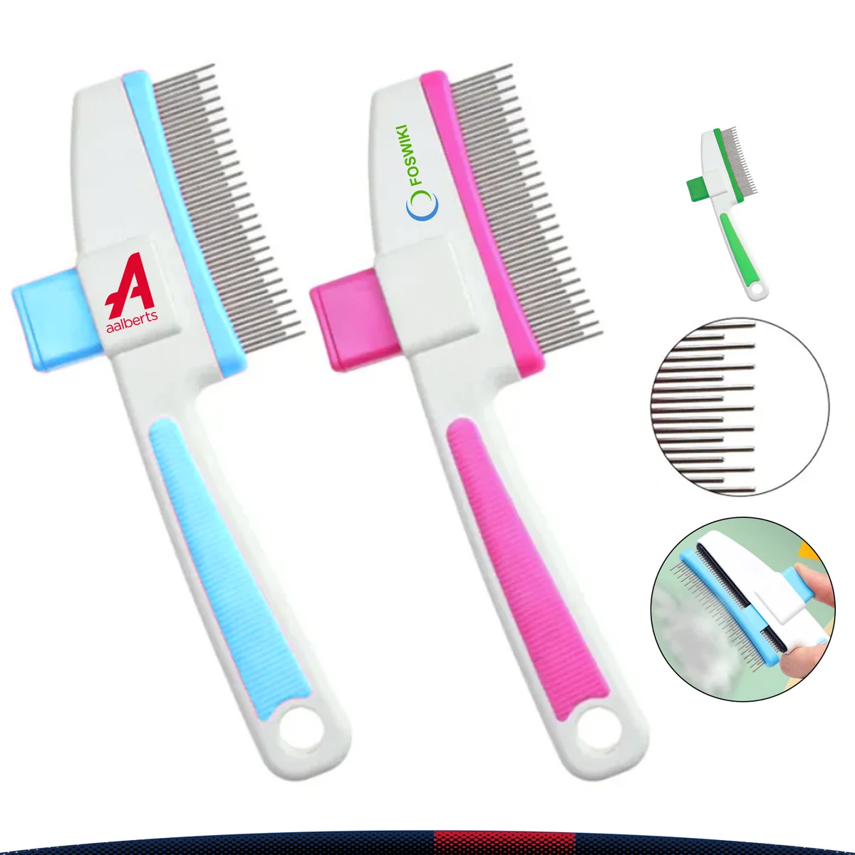 Cozeet Dual-Length Teeth Pet Grooming Comb 1