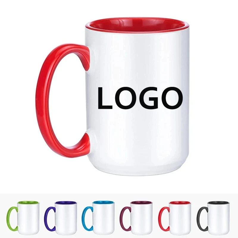 15 Oz. Ceramic Drinking Cups for Coffee or Tea 1