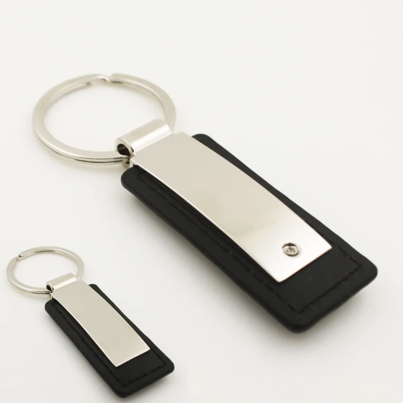 Leather Key Tag w/ Keyring 1