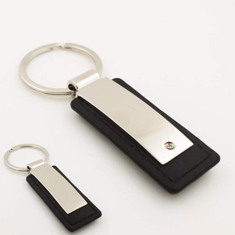 Leather Key Tag w/ Keyring