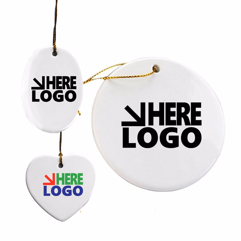 MOQ 15 Ceramic Ornament 3" Round