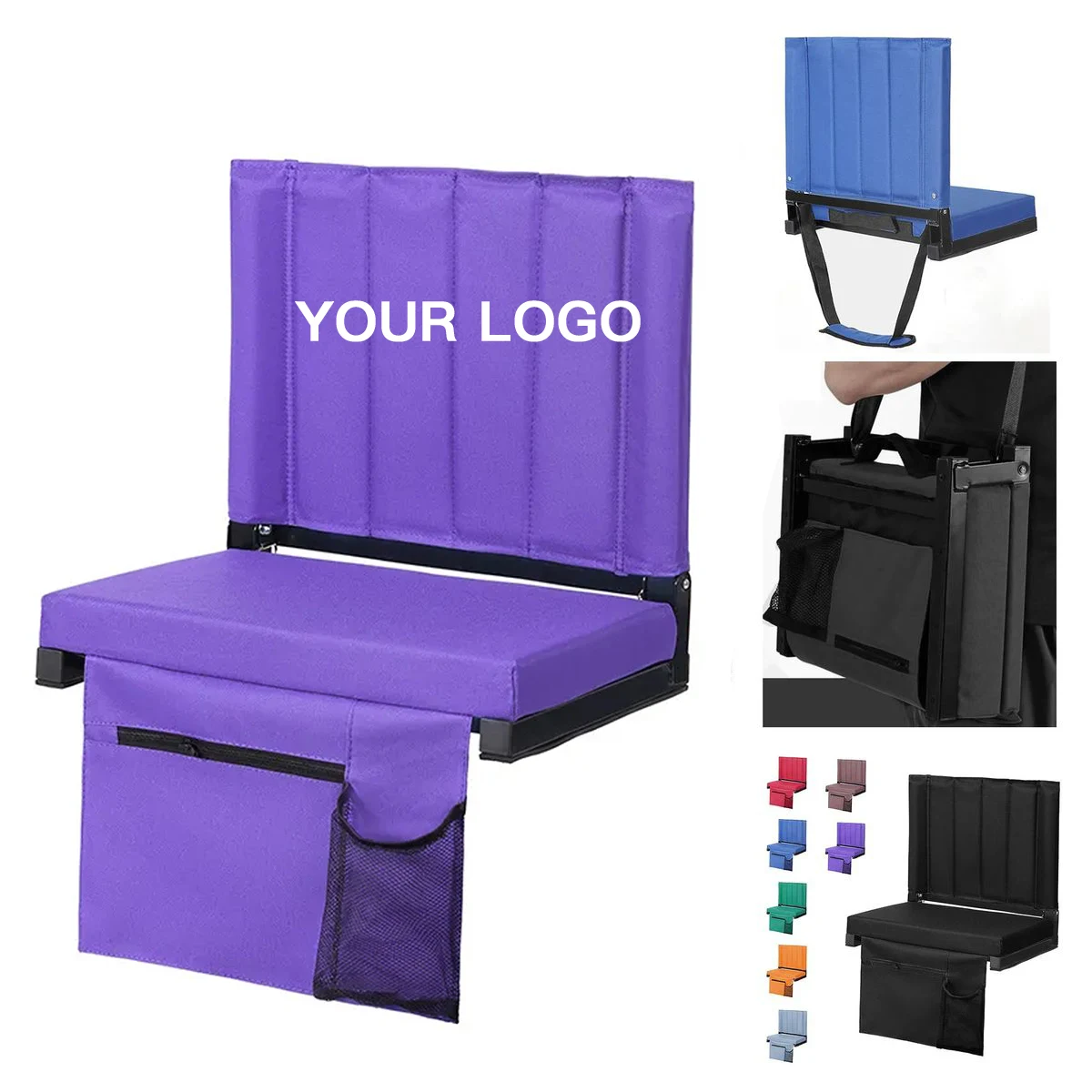 600D Oxford Foldable Stadium Seat With Cushion 1