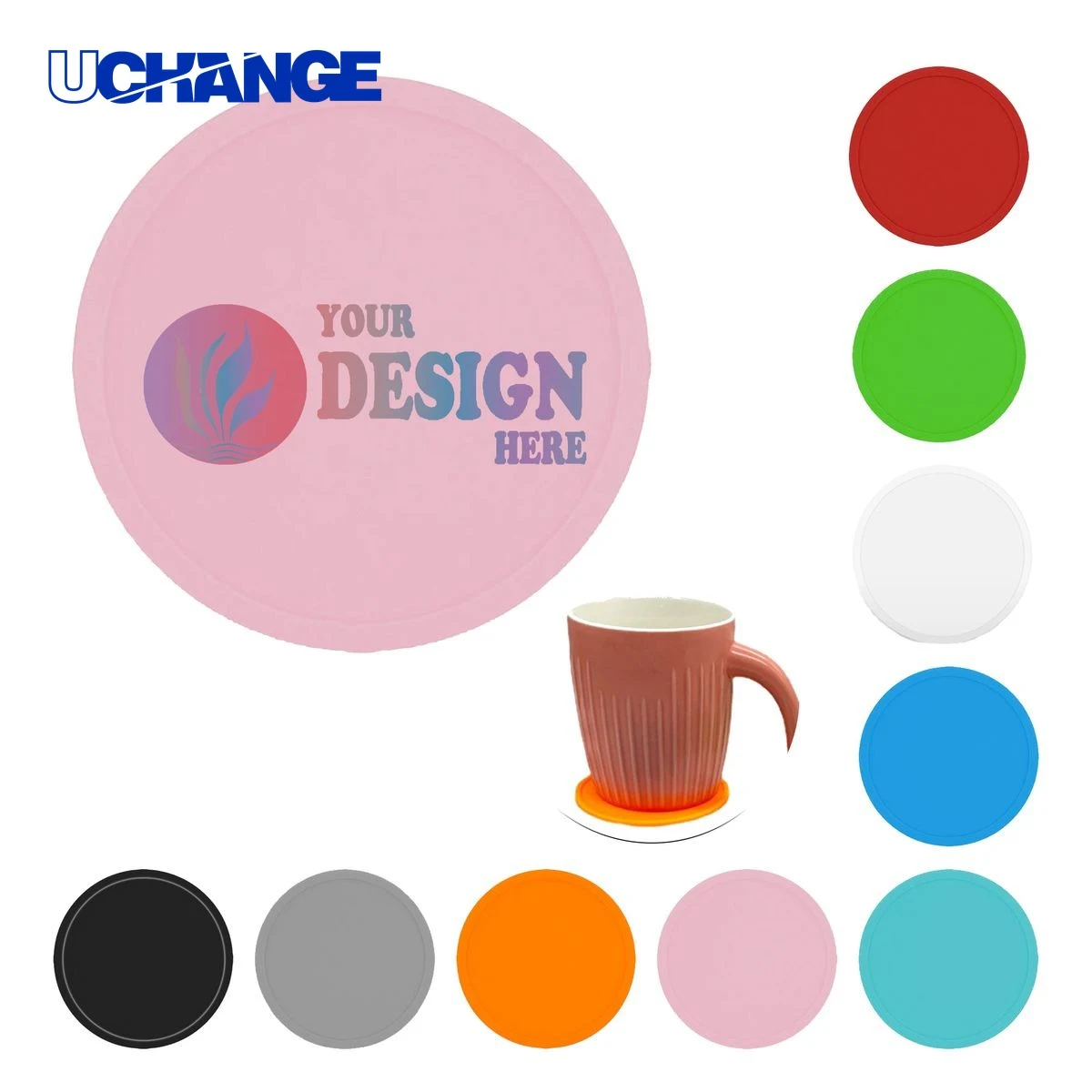 Round Silicone Cup Coaster Mat 1