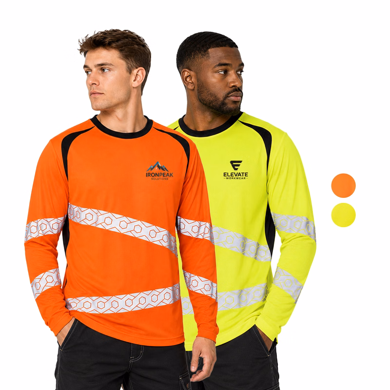 3.8 Oz. Polyester Class 3 Double Band Segmented Tape Safety T-Shirt