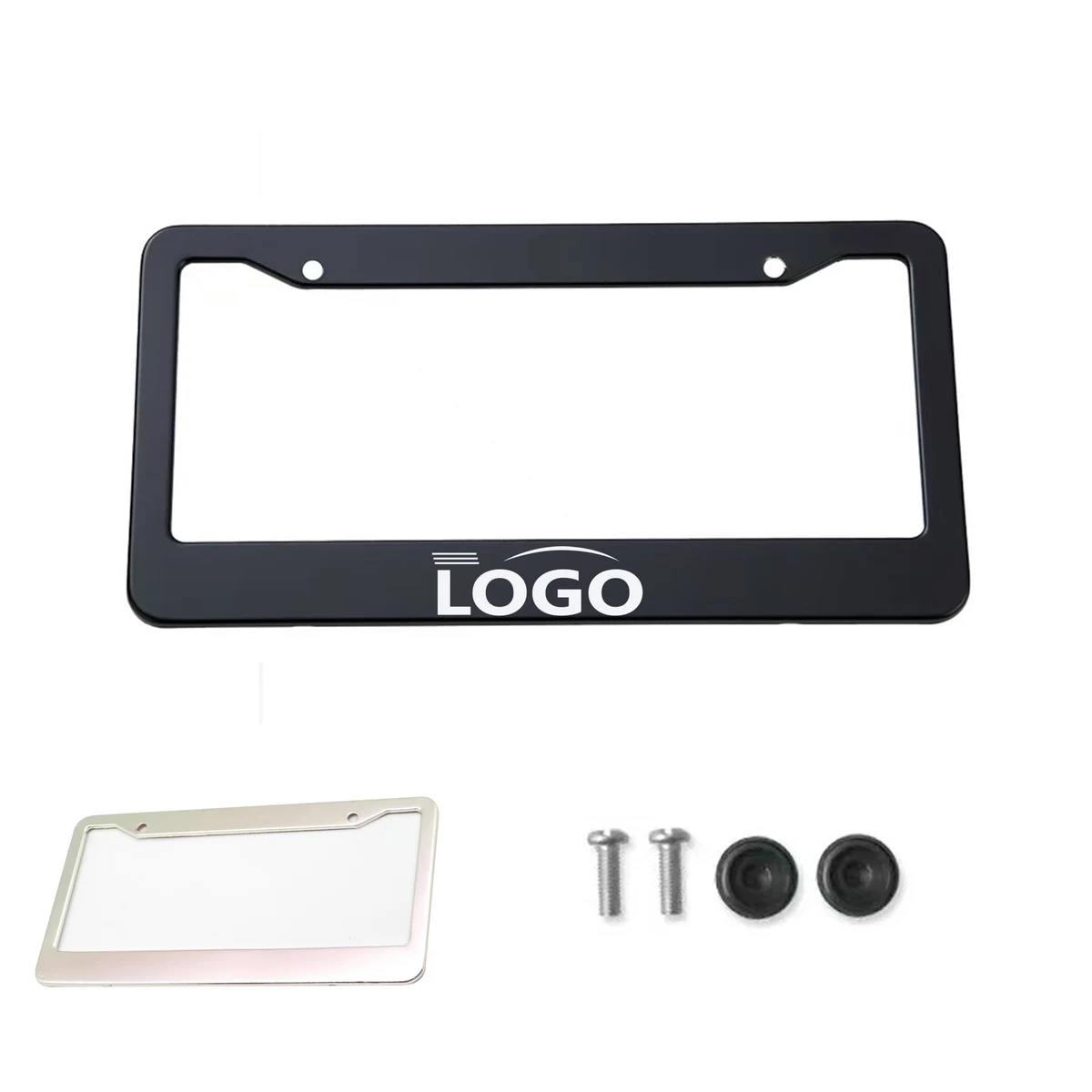 Premium Matte Black License Plate Frames 1