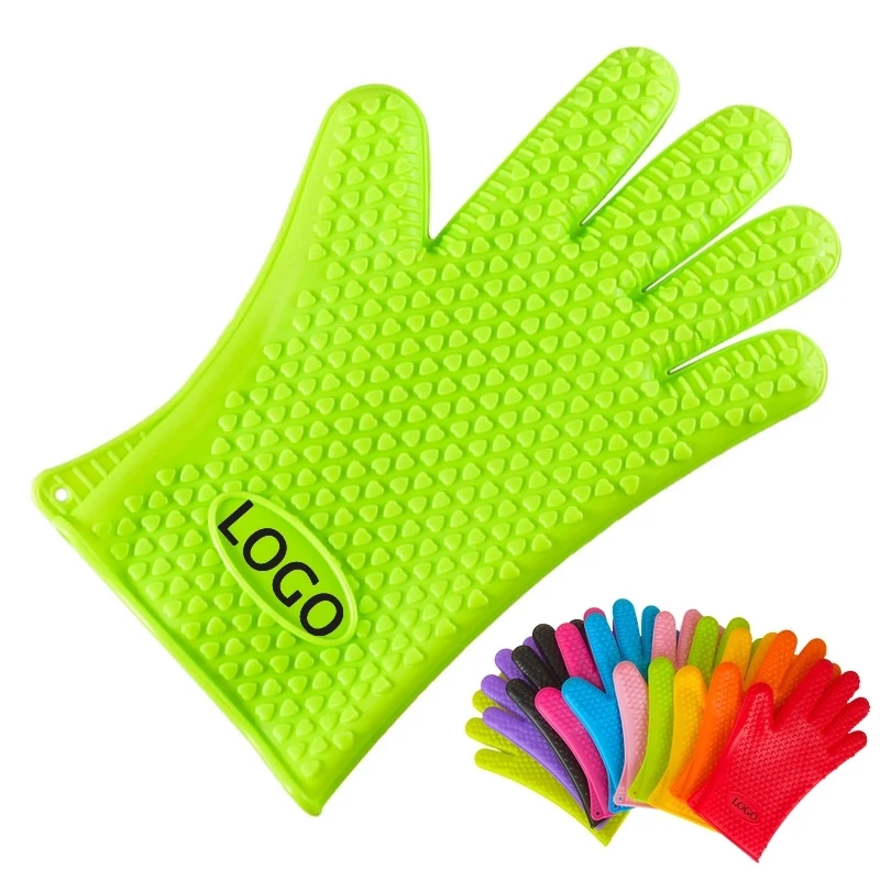 Custom Gift Silicone Baking Oven Mitt & BBQ Gloves 1