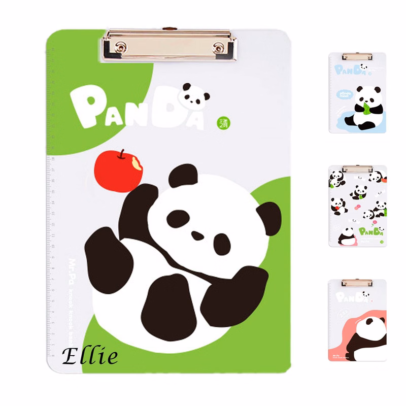 A4 Size Cartoon Panda pattern acrylic clip board