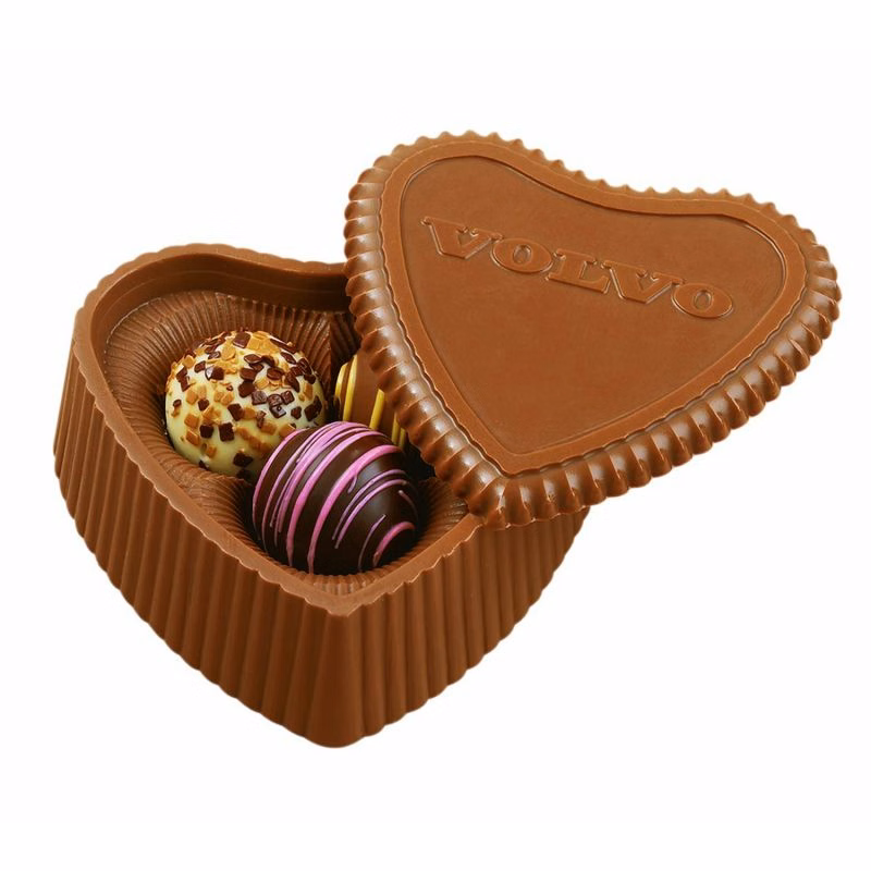 7 oz. Custom Chocolate Heart Box with Filled Truffles