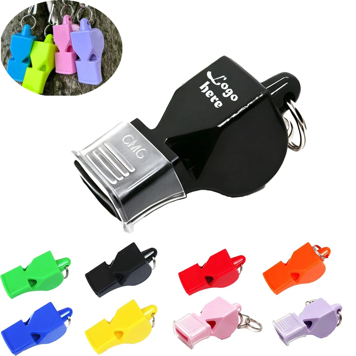 Pealess Emergency Whistle with Lanyard 1