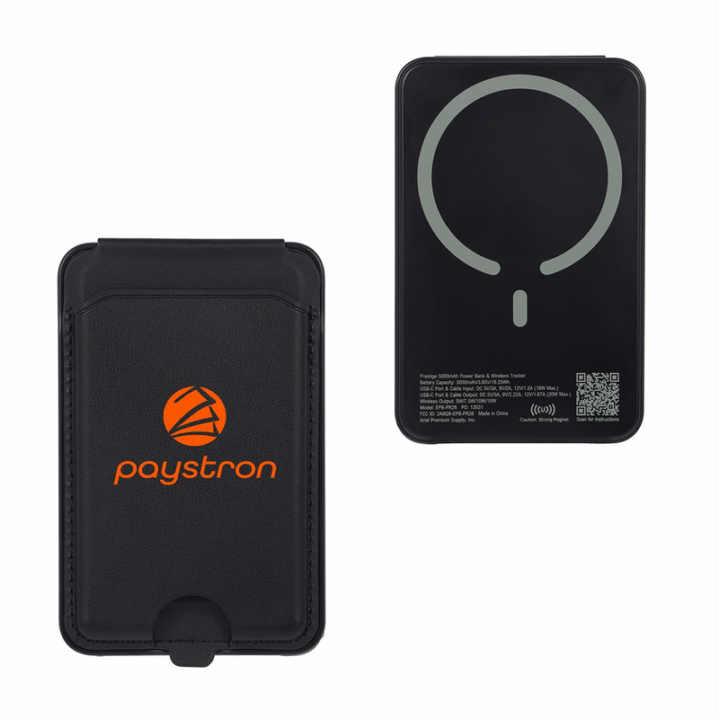 Prestige 5000mAh 20W Magnetic Wireless Power Bank with Card Holder & Find My Tracker