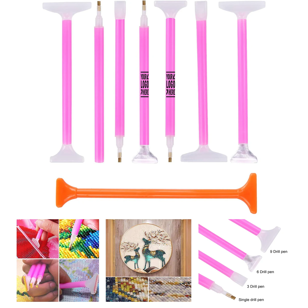 8 Packs 5D Diamond Art Painting Embroidery Art Pen Tool 1