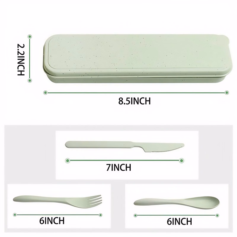 Cutlery Portable Reusable Flatware Set 3 PCS