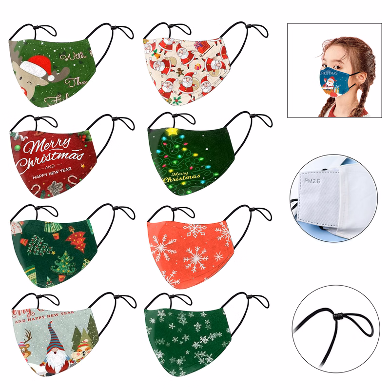 Kids 2 Layers Reusable Polyester Adjustable Mask