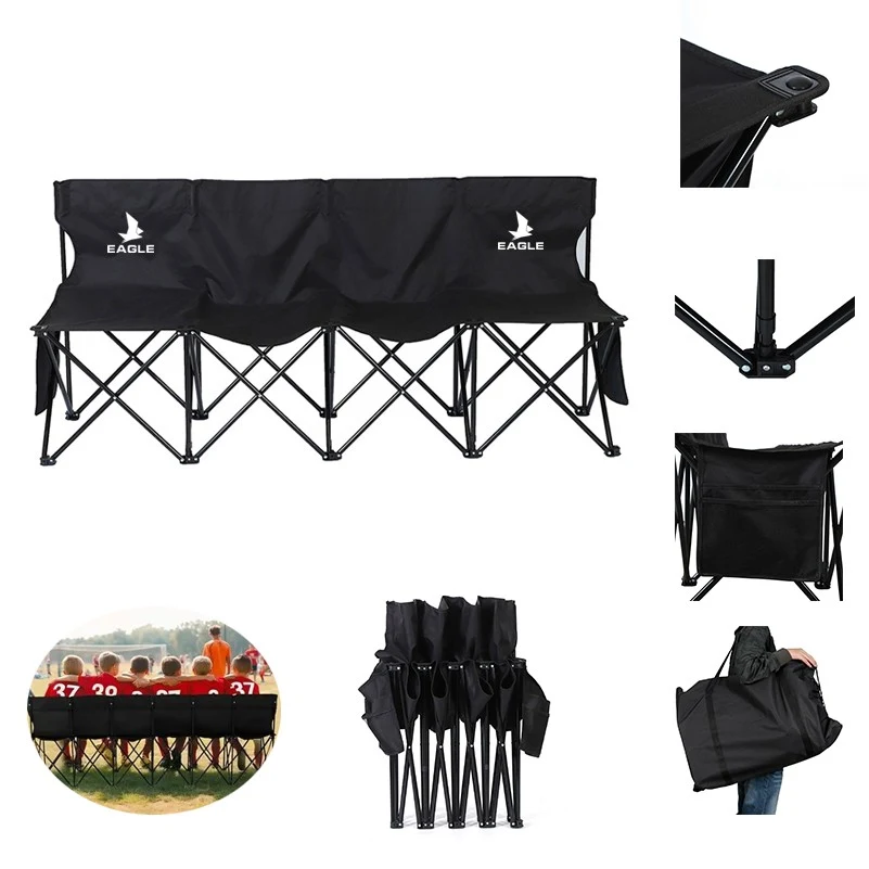 Portable 6-Seater Folding Team Sports Sideline Bench 1