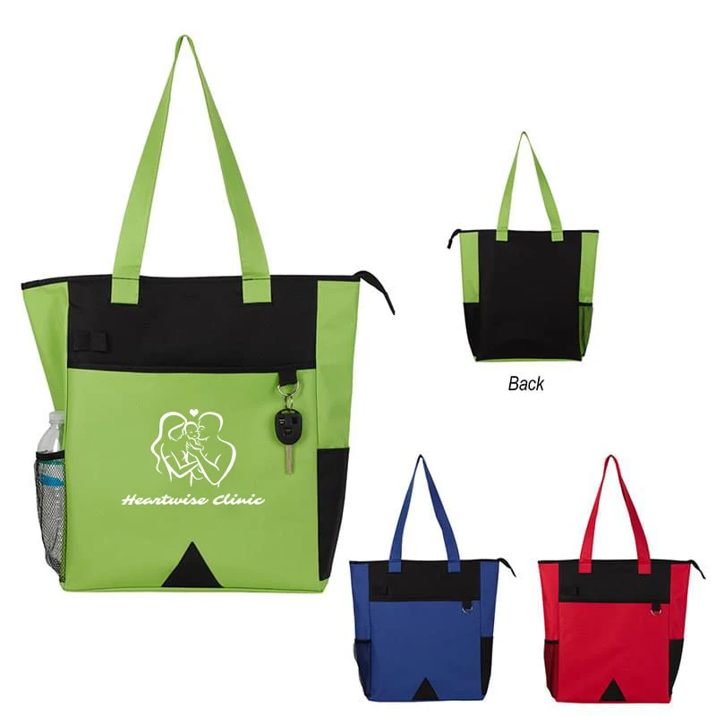 Tote Bag with Pyramid Design, custom tote bag with logo imprint 1