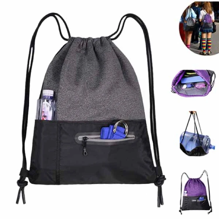 Drawstring Backpack Sackpack Gym Sack String Bag 1