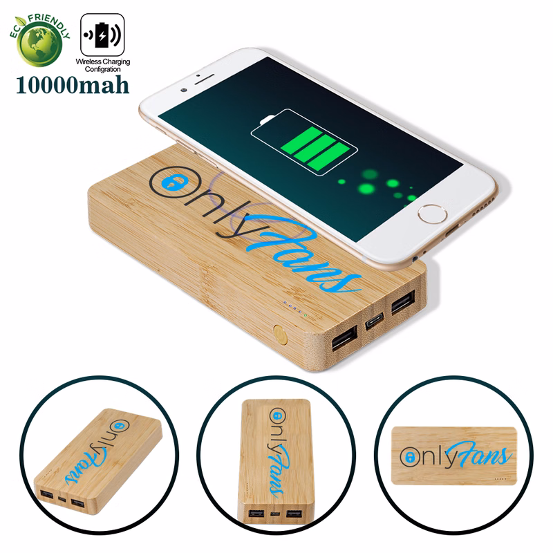 EcoBamboo 10K Wireless Power Bank