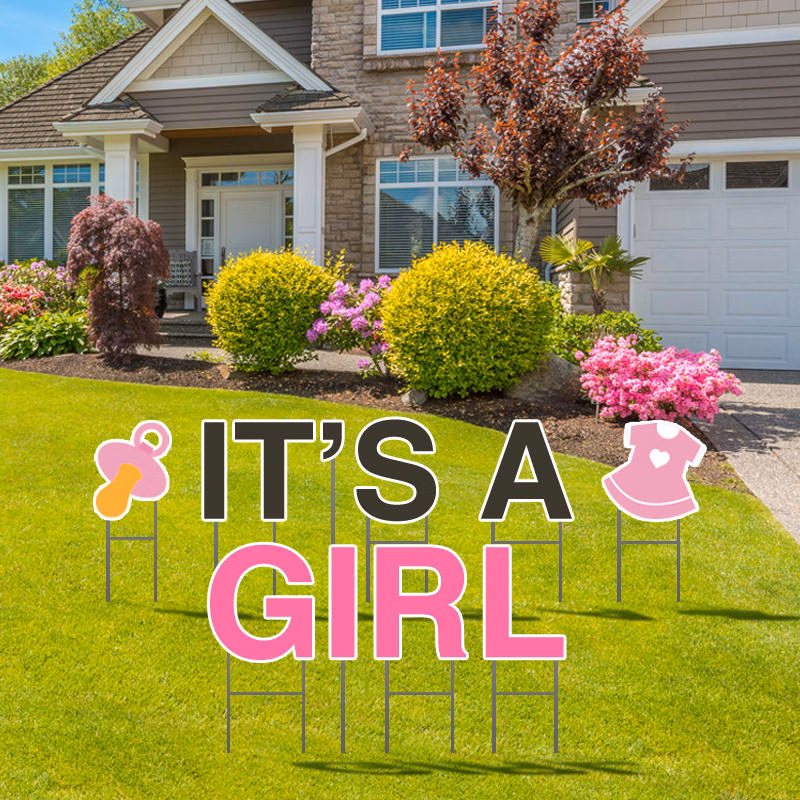 It's A Girl Yard Letters